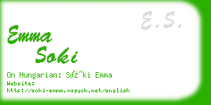 emma soki business card